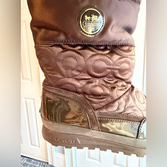 Coach Drexel Quilted Chocolate Brown 
Winter Boots Women’s Size: 8 - Picture 6 of 9